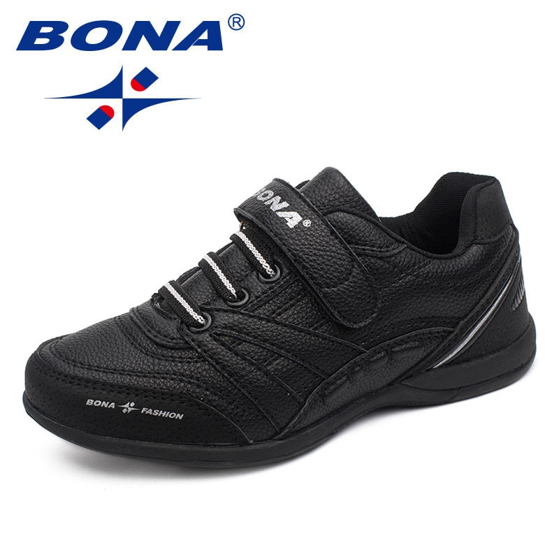 BONA New Classics Style Children Casual Shoes Hook &amp; Loop Boys Shoes Outdoor Walking Jooging Sneakers Comfortable Free Shipping