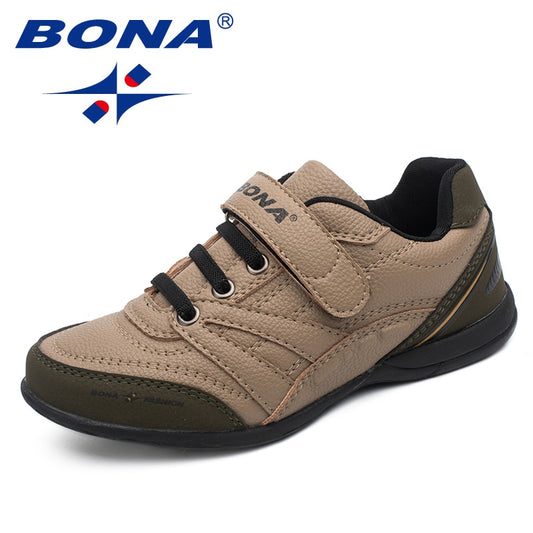 BONA New Classics Style Children Casual Shoes Hook &amp; Loop Boys Shoes Outdoor Walking Jooging Sneakers Comfortable Free Shipping